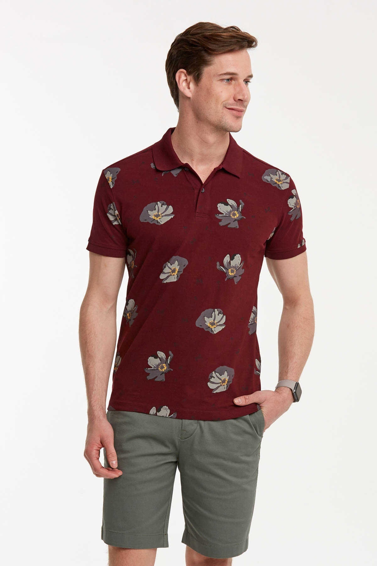 FLORAL POLO T SHIRT Cotton Printed Buttoned Collar Tee Shirt Pique Neck Casual Stylish T shirt Vintage Short Sleeve Flexible Tee Shirt Etsy