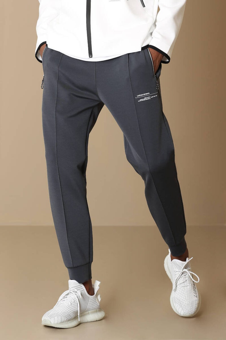 Men's Tracksuit for Sport, Autumn Winter Sportswear, Casual Sweatpant, Durable and Comfortable Streetwear, Daily and Home Sweatpant Anthracite