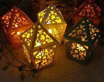 Mini cardboard lantern / tree hanger in various colours | Xmas, Lantern, Christmas, Wedding, Tree hanging, New year, Mothers day