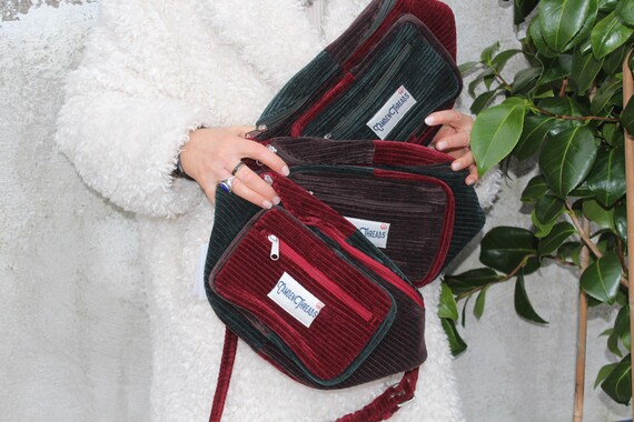 multi coloured bum bag