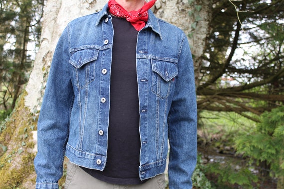 Denim Jacket Mid Blue Replay Label Size 