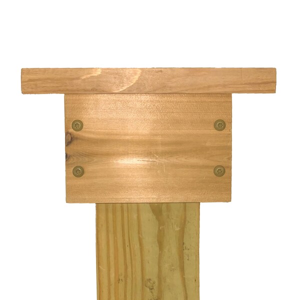 Cedar Wood 4x4 Post Mount For Large Bird Feeders & Houses - Handmade In USA