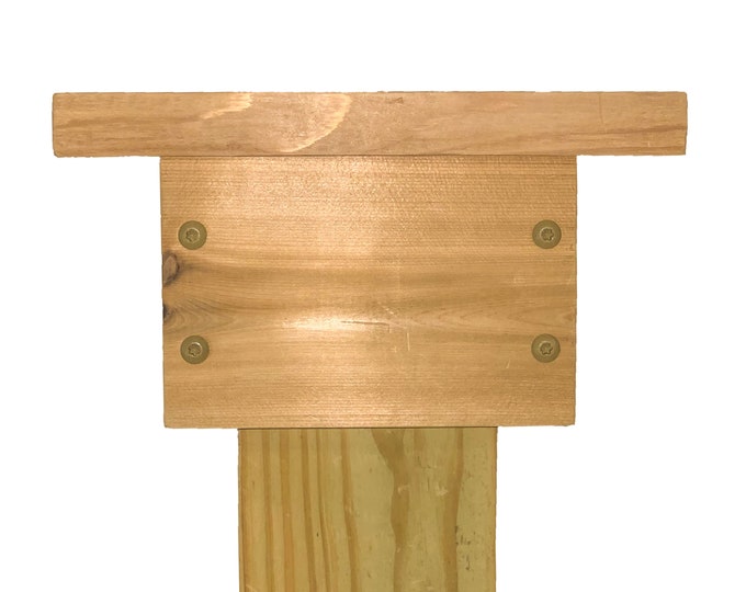 Birdsmak Large Cedar 4x4 Post Mount Bird Feeder Post Mount Bird House