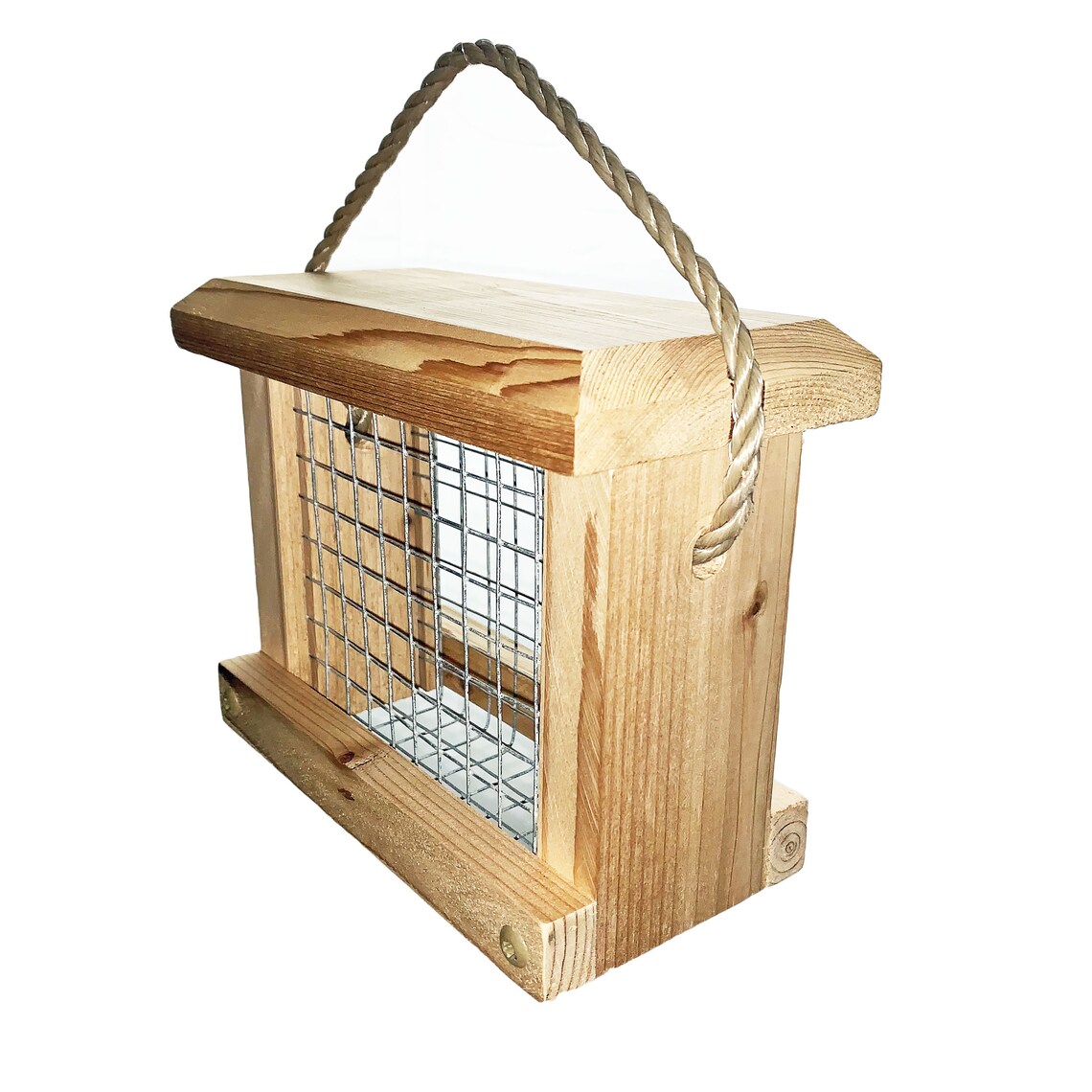 BirdSmak Cedar Hanging Suet Bird Feeder Etsy