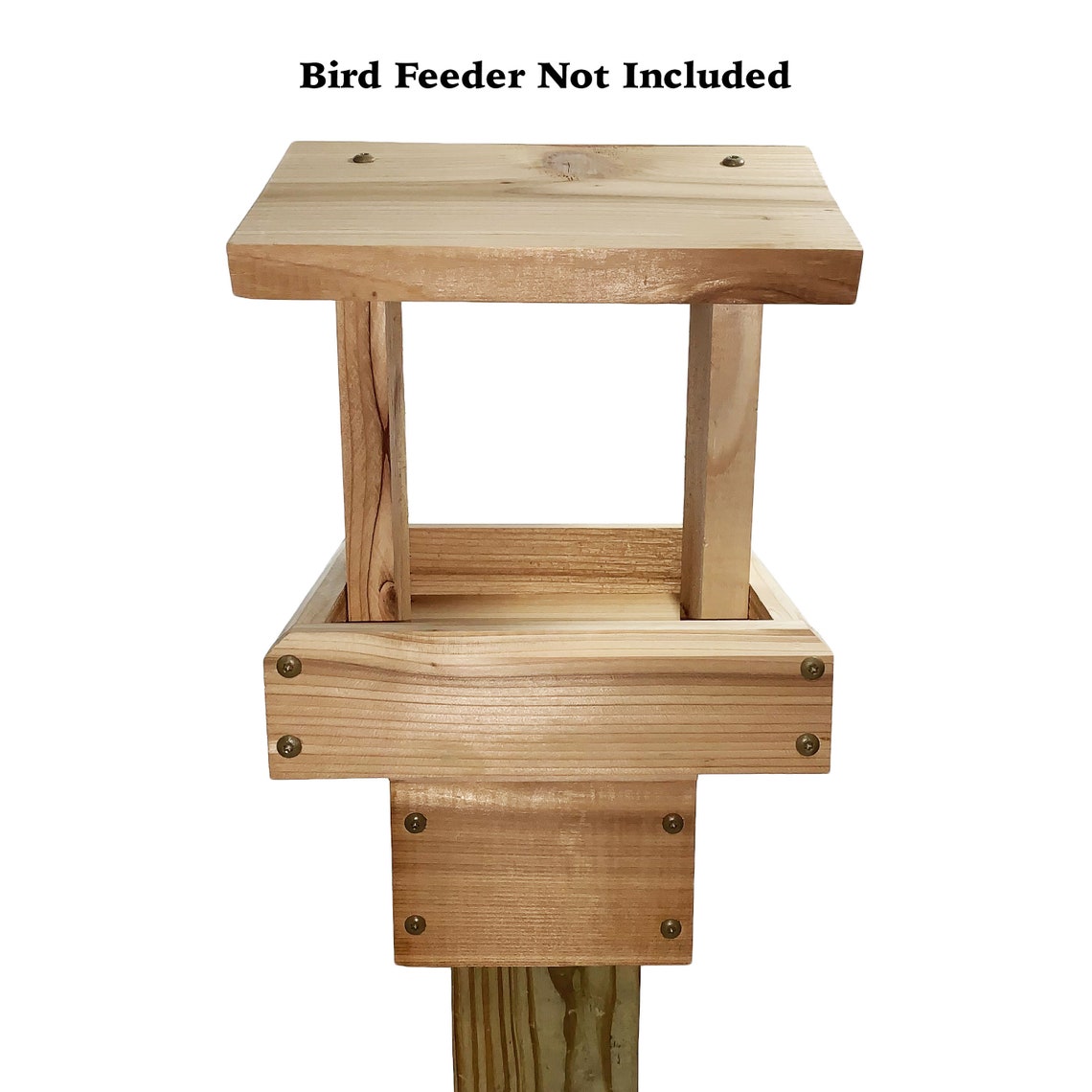 Birdsmak Cedar 4x4 Post Mount Bird Feeder Post Mount Bird Etsy