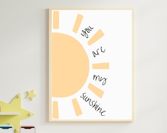 You are my Sunshine kids print