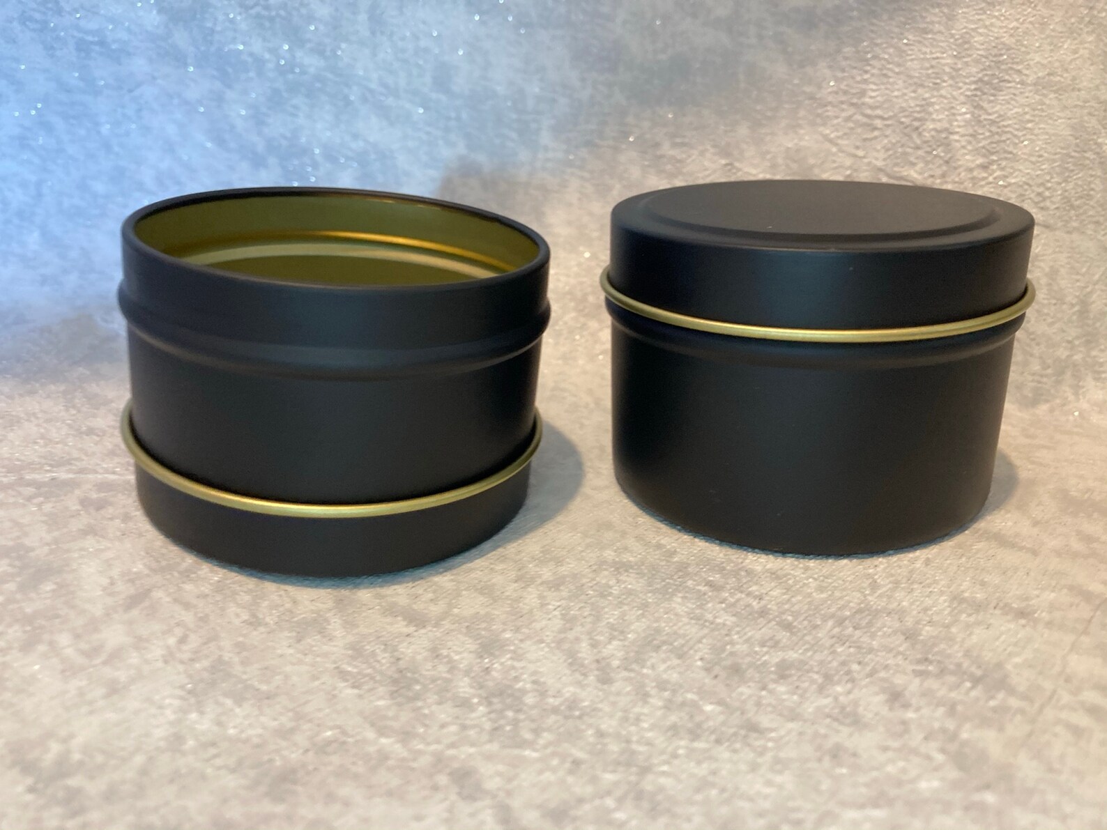 Made to Order Matte Black Candle Tin with Lid. Etsy