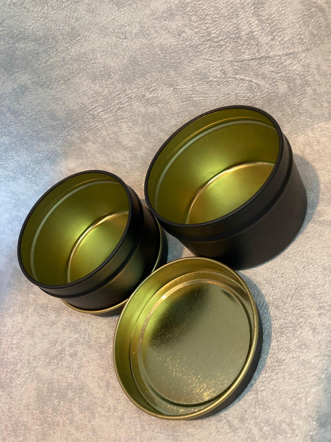 Made to Order Matte Black Candle Tin with Lid. Etsy