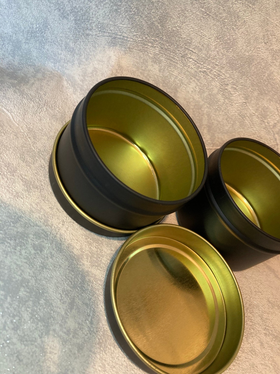 Made to Order Matte Black Candle Tin with Lid. Etsy