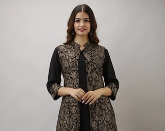 printed ethnic jacket