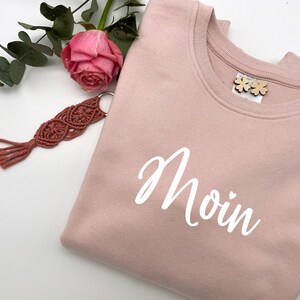 Casual sweater for women Moin in the colors Soft-Rosé & Mint Green Soft-Rosé