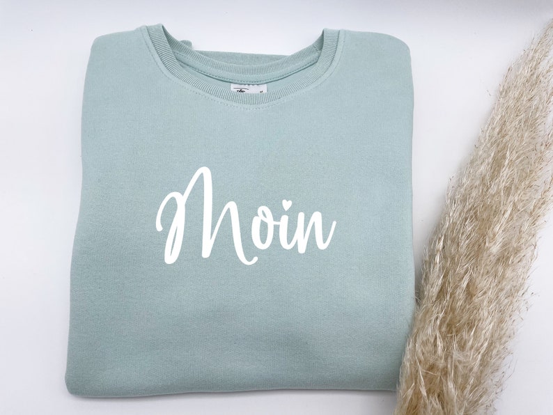 Casual sweater for women Moin in the colors Soft-Rosé & Mint Green Mint-Grün