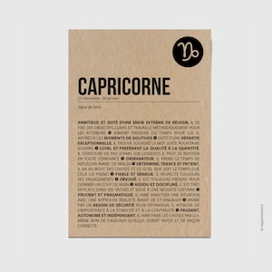 Carte d'anniversaire signe du zodiaque - Joyeux anniversaire - Carte personnalisable - Carte originale anniversaire -Astrologie- Capricorne