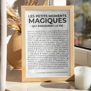 Affiche inspirante Les petits moments magiques Poster PDF imprimable Format A6 à A1 Téléchargement numérique Décoration murale image 5