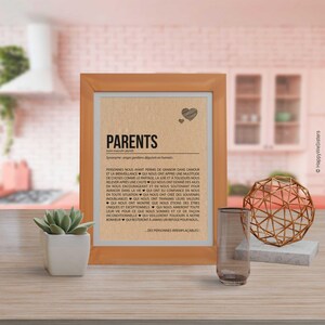 Carte définition parents personnalisable - Carte anniversaire Parents - Carte anniversaire de mariage parents - Carte papa maman image 8