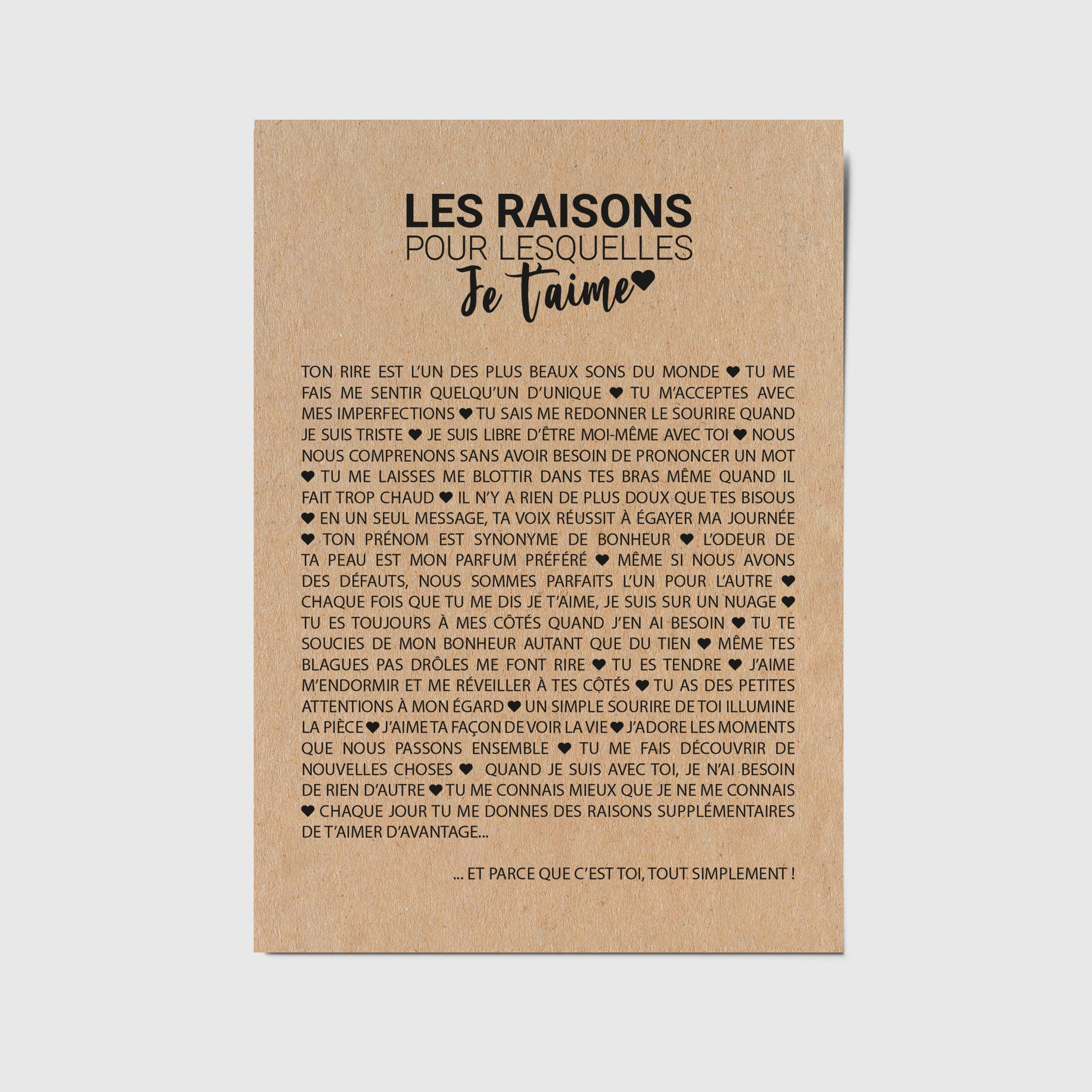 365 Raisons Pourquoi Je T Aime Raisons que je t'aime - Etsy France