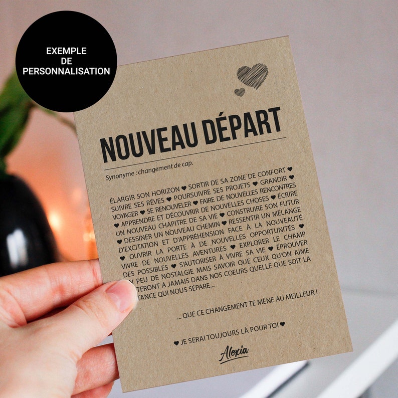 Carte Nouveau départ Bon voyage Changement de vie Déménagement Personnalisable image 4