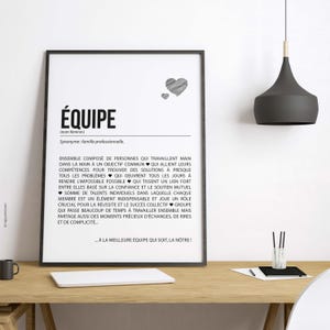 Team Definition Poster - Thank You - Farewell Gift - Wall Decor - Printable PDF Poster - - Digital Download