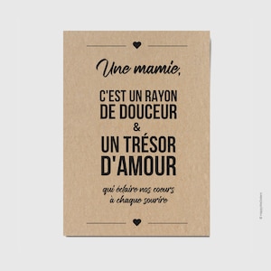 Carte Mamie – Message Tendre et Poétique – Cadeau Grand-Mère – Fête des Grands-Mères – Anniversaire Mamie – Carte d’Amour et de Douceur