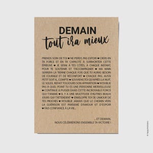 Carte de soutien - Bon rétablissement - Carte de soutien maladie - Carte de réconfort - carte d'optimisme moment difficile - Personnalisable