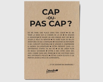 Puzzle Cap ou pas Cap ? demande de parrain ou marraine - personnalisable