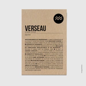 Carte d'anniversaire signe du zodiaque - Joyeux anniversaire - Carte personnalisable - Carte originale anniversaire -Astrologie- Verseau