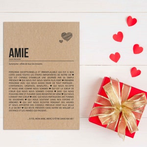 Carte définition amie Carte d'anniversaire Carte d'amitié Idée cadeau amie Personnalisable image 5