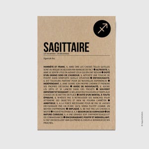 Carte d'anniversaire signe du zodiaque - Joyeux anniversaire - Carte personnalisable - Carte originale anniversaire -Astrologie- Sagittaire