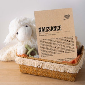 Carte définition naissance Carte de félicitation naissance Idée cadeau naissance annonce naissance Voeux Personnalisable en option image 5