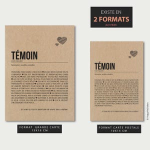 Carte définition Témoin de mariage - Carte demande témoin mariage - Annonce témoin - Demande témoin - Cadeau témoin - Personnalisable immagine 7