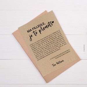 Carte Filleule/Parrain personnalisable - idée cadeau baptême - cadeau naissance filleule image 2