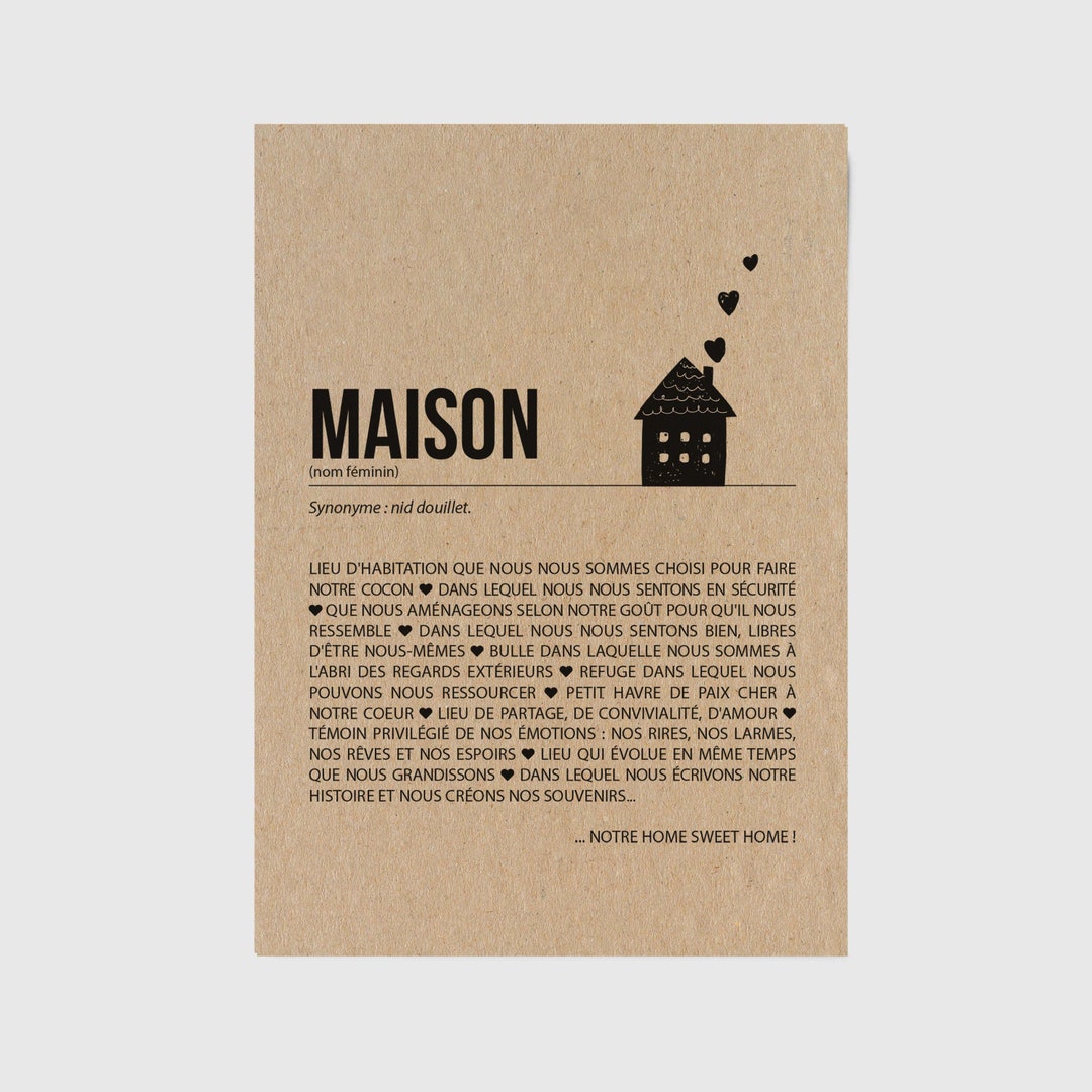 Carte postale définition Maison Carte d'emmenagement Félicitation