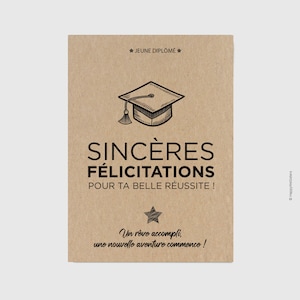 Carte Félicitations Jeune Diplômée – Réussite et Nouveau Départ | Remise de Diplôme | Encouragement et Motivation - Carte personnalisable