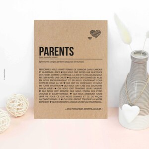 Carte définition parents personnalisable - Carte anniversaire Parents - Carte anniversaire de mariage parents - Carte papa maman image 5