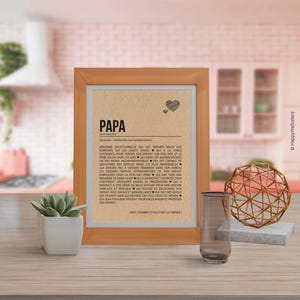 Carte définition papa - Carte d'anniversaire - Carte de fête des pères - Carte de positivité imagen 6