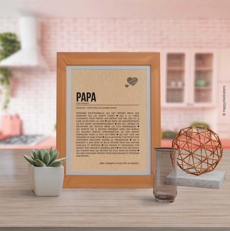 Carte définition papa - Carte d'anniversaire - Carte de fête des pères - Carte de positivité imagen 6