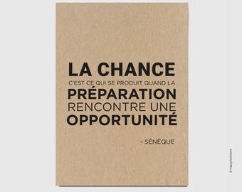 Lucky quote card - Support card - Card with positive message - Encouragement card