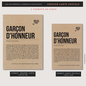 Carte définition Garçon d'honneur - Carte demande garçon d'honneur mariage - Cadeau mariage - Personnalisable imagen 6
