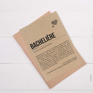 Carte Définition Bachelière - Félicitations réussite baccalauréat - Carte Personnalisable - Félicitations examen - Idée cadeau obtention Bac 画像 2