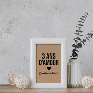 Carte anniversaire de mariage - anniversaire de rencontre - Saint-Valentin - Idée cadeau anniversaire de noce - Carte couple personnalisée immagine 6