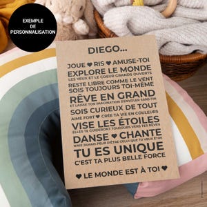 Carte d'anniversaire enfant - Joyeux anniversaire - Carte personnalisable garçon – Message inspirant pour anniversaire ou naissance Bild 3
