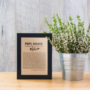Carte Merci Papi, Mamie personnalisable - Idée cadeau grands-parents - Carte d'affection image 5