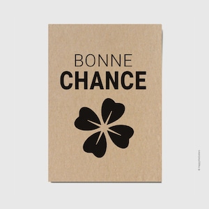Carte bonne chance - Carte porte bonheur - Carte de soutien - Carte message positif - Carte d'encouragement et de soutien examen - entretien