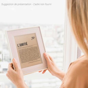 Carte définition amitié - Carte pour ami - Carte d'affection - Cadeau ami - Carte personnalisable Bild 5