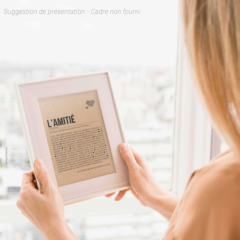 Carte définition amitié - Carte pour ami - Carte d'affection - Cadeau ami - Carte personnalisable Bild 5