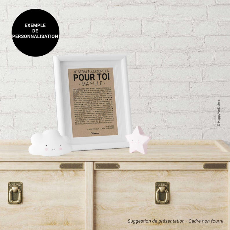 Carte "Je serai toujours là pour toi" - Carte d'affection - Carte d'amitié - Idée cadeau départ - Cadeau déménagement - Personnalisable afbeelding 4