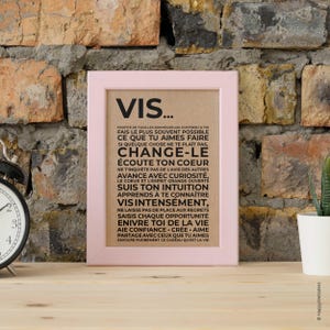 Carte de motivation - Carte inspirante - Hymne à la vie - Vis image 4