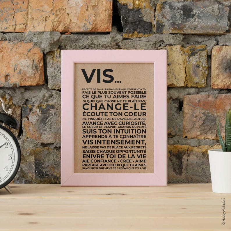 Carte de motivation - Carte inspirante - Hymne à la vie - Vis image 4