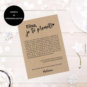 Customizable Goddaughter/Godmother card - baptism gift idea - goddaughter birth gift image 3