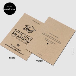 Carte Félicitations Jeune Diplômée – Réussite et Nouveau Départ | Remise de Diplôme | Encouragement et Motivation - Carte personnalisable image 3